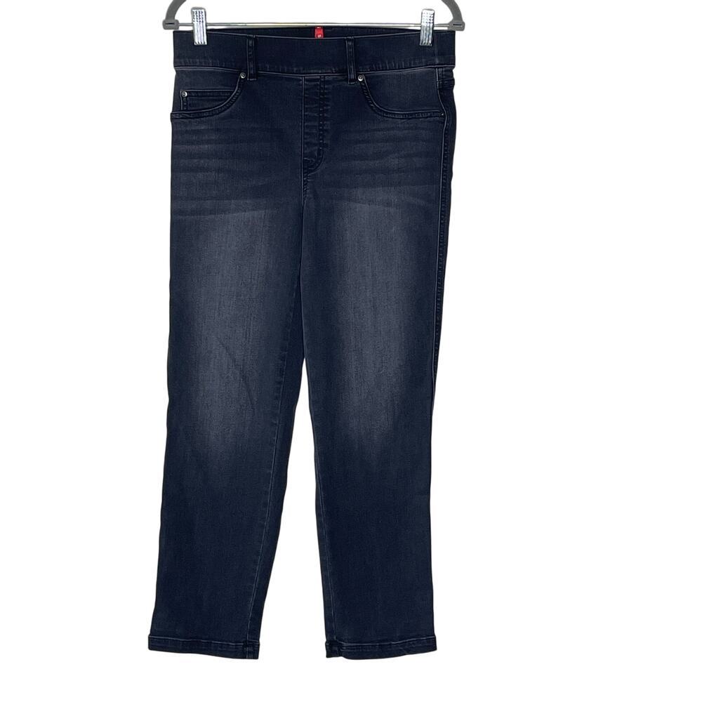 SPANX PULL ON VINTAGE BLACK STRAIGHT JEAN SIZE M